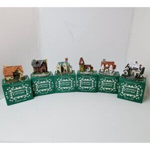 Cornwall Cottage Collection Set of 6 Vintage 1987 Hand Painted Museum Collection